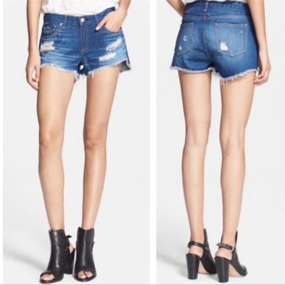 Rag & Bone 24 Cut Off Denim Shorts In Freeport